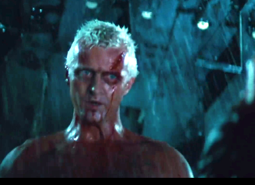 Roy Batty stands over Deckard like Achilles over Hector